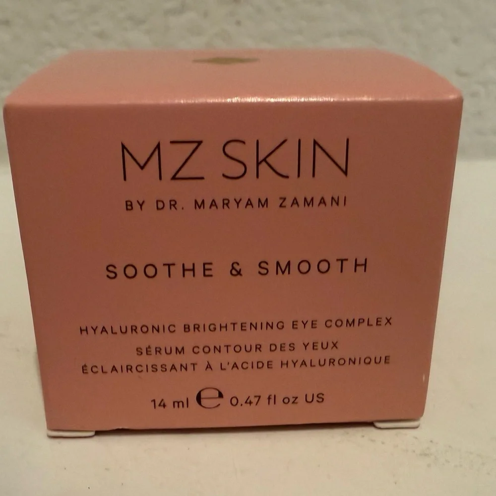 MZ SKIN Soothe & Smooth Hyaluronic Brightening Eye Complex Cream NEW Full Size